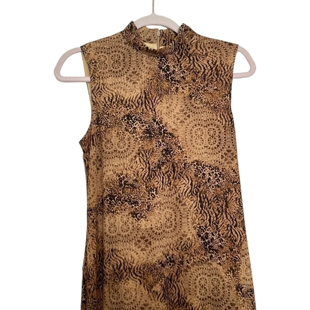 Joseph Ribkoff maxi full length dress animal print pattern mob wife luxury sz 10 - Picture 8 of 9